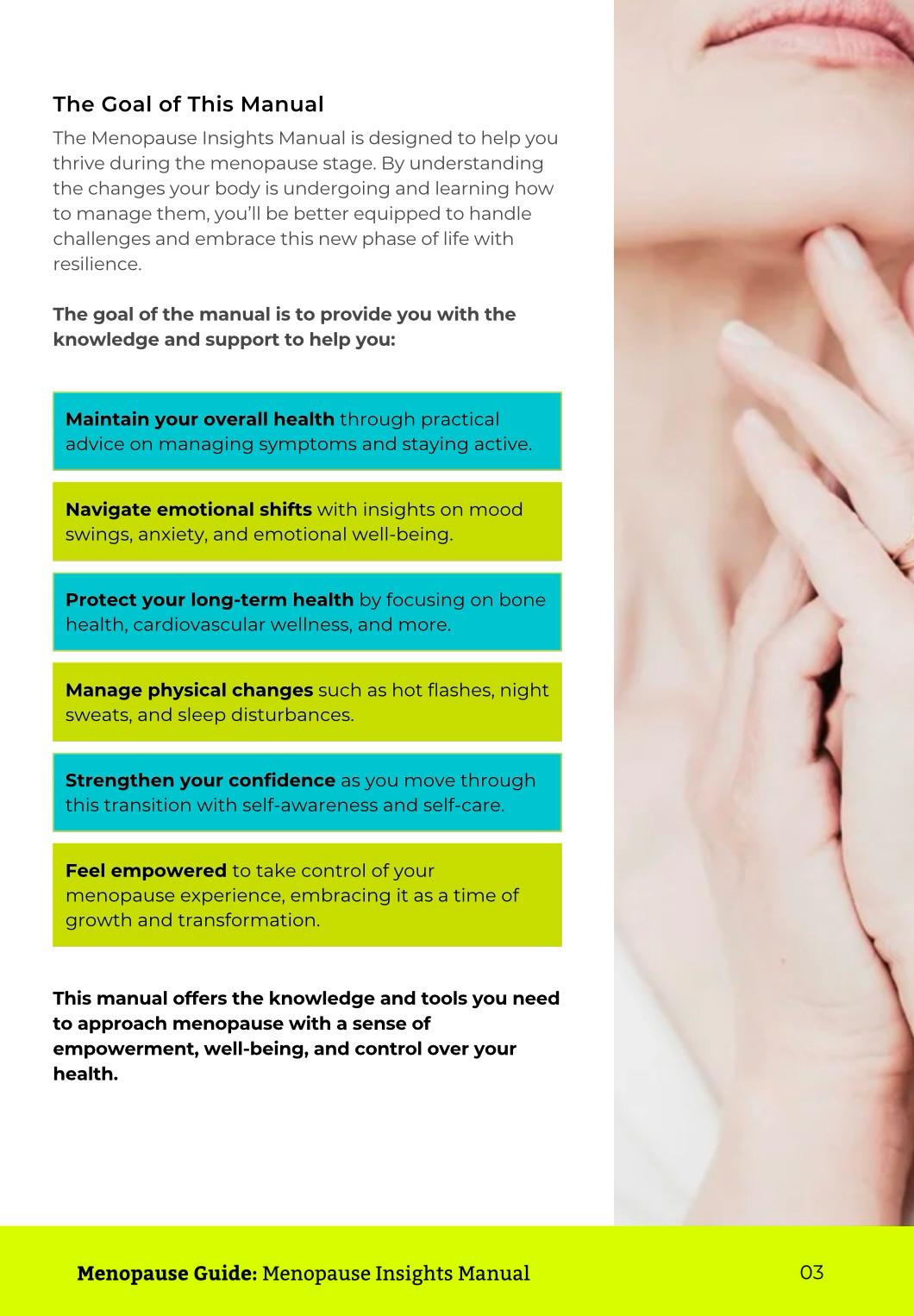 (Order to Print) Menopause Insights Manual