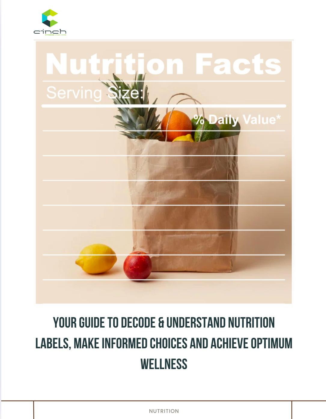 (Order to Print) Nutrition Label Guide