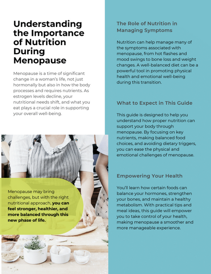 Nutrition to support Menopause