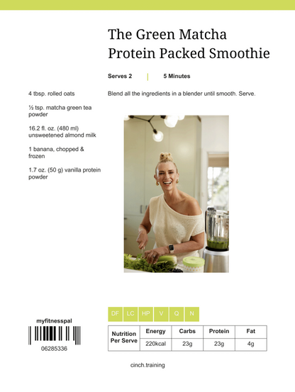 Cinchy Smoothie Recipe pack